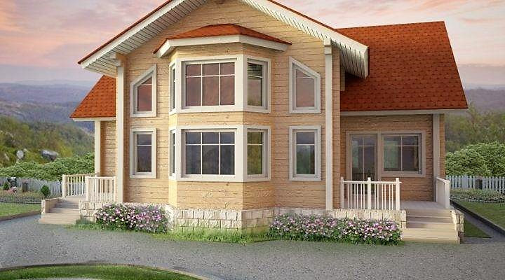 Будинок з профільованого клеєного бруса 10х13 м