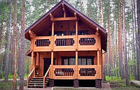 Дом деревянный из профилированного клееного бруса 9х8 м