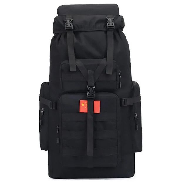 Рюкзак туристичний похідний Travel Military K1005 70 л, чорний