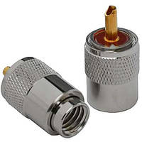 Штекер UHF під кабель RG-11, RG-213, RG-8, накурутний, латунь, PL-259