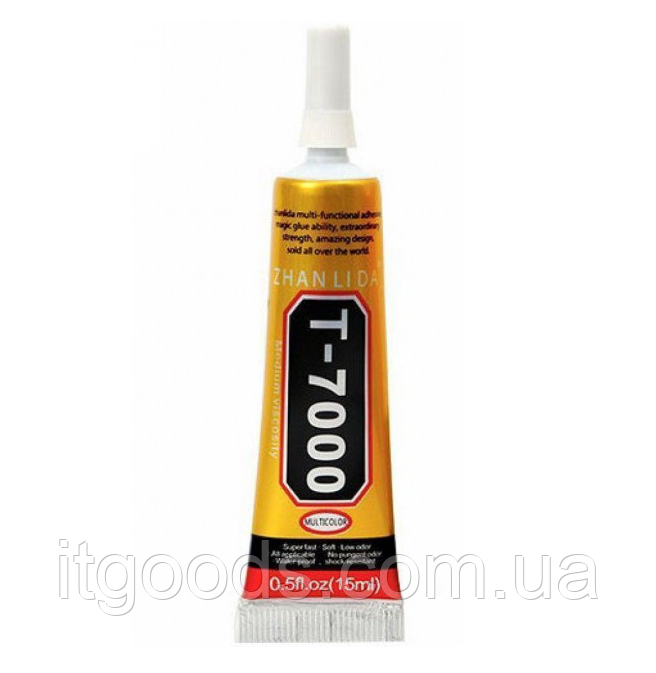 Клей силіконовий T7000 15 мл в тюбику (чорний колір)