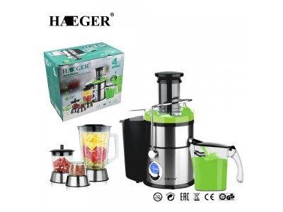Соковичавниця блендер Haeger HG-2820 1200 W металевий корпус
