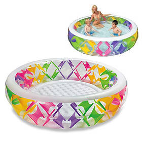 Басейн круглий Intex, м'яке надувне дно, обсяг 772 л, 229-57 см, 56494
