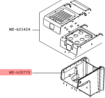 Основна частина корпусу б/у до кавоварку Rowenta MS-620770