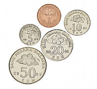 Малайзия набор из 5 монет 1995-2005 UNC 1, 5, 10, 20, 50 сен