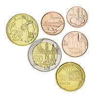 Азербайджан набор из 6 монет 2006 UNC 1, 3, 5, 10, 20, 50 гяпик