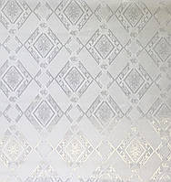 Белая портьерная ткань Жаккард с рисунком
