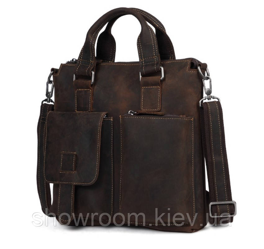 Чоловіча шкіряна сумка Wild Leather (351) коричнева