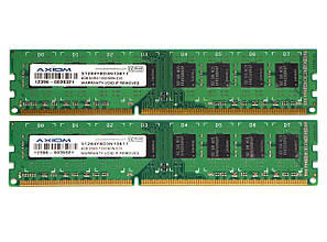 Комплект оперативной памяти для ПК 8GB (2x4GB) Axiom DDR3 2Rx8 PC3-10600 1333MHz, Intel и AMD, б/у, фото 2