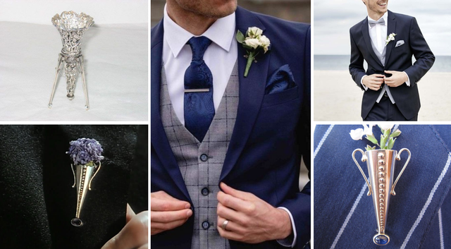 Бутоньерка — брошь, фото