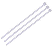 Стяжка кабельна 2,5 х 100 мм біла (100 штук в пакованні)