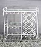 Барний стелаж для пляшок білий, фото 7