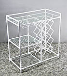 Барний стелаж для пляшок білий, фото 6