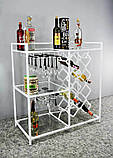 Барний стелаж для пляшок білий, фото 4