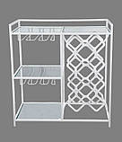 Барний стелаж для пляшок білий, фото 5