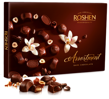 Цукерки-асорті Roshen Assortment Dark chocolate 154г