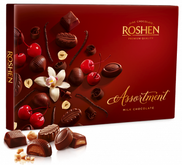 Цукерки-асорті Roshen Assortment Milk chocolate 154г