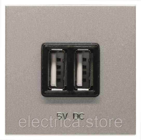 N2285 PL USB-зарядка Zenit колір срібло 2CLA228500N1301, фото 1