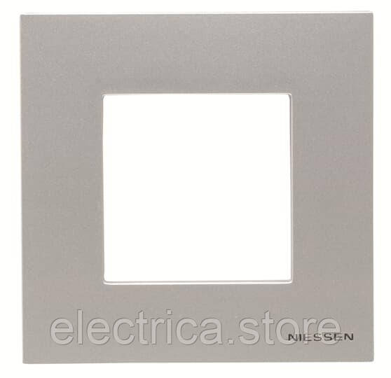 N2271 PL Рамка 1 пост Zenit колір срібло 2CLA227100N1301, фото 1