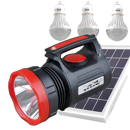 Ліхтар переносний Yaji YJ-1908T(SY)K, 10W+22LED, usb, MP3,FM радіо, сонячна панель, Power Bank, фото 1
