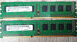 4GB 2*2GB DDR3 1600MHz Micron PC3 12800U 1Rx8 RAM Оперативна пам'ять