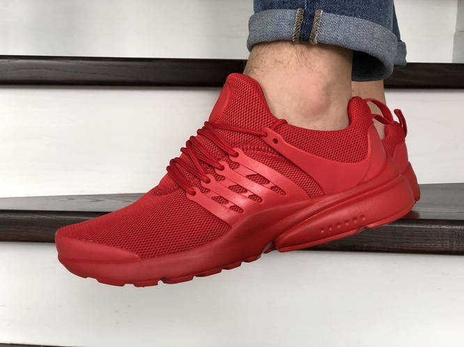 Мужские кроссовки Niке Air Presto (красные) Демисезонные кросы Найк ...