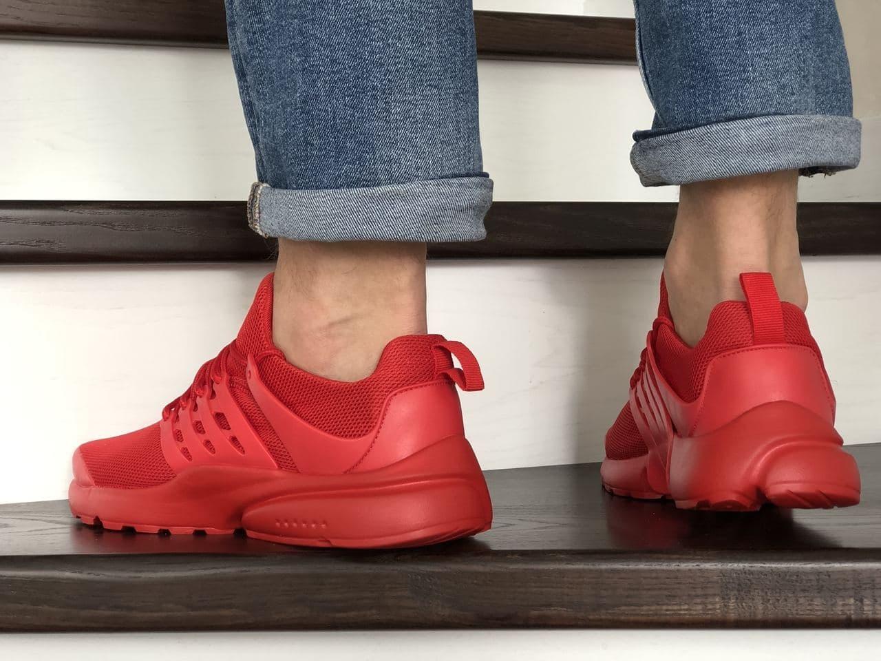 Мужские кроссовки Niке Air Presto (красные) Демисезонные кросы Найк ...