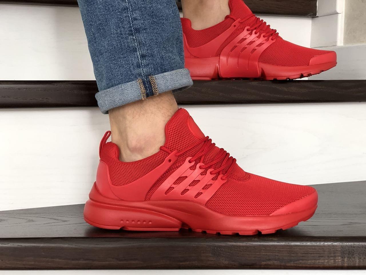 Мужские кроссовки Niке Air Presto (красные) Демисезонные кросы Найк ...