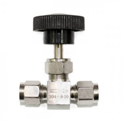 Кран нержавіючий голчастий 8 мм прямий обжимний AISI304, фото 1