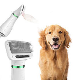 Щітка фен для шерсті собак і кішок 2в1 для грумінгу тварин PET Grooming Dryer масажер гребінець