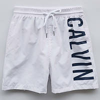 Мужские пляжные шорты (плавки) Calvin Klein, подходят для плаванья, цвет белый, размер 4XL