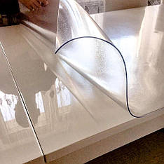 Рифлене м'яке скло для захисту скляних і глянсових поверхонь меблів, ширина: 100 см