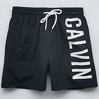Чоловічі пляжні шорти (плавки) Calvin Klein, підходять для плавання, колір чорний