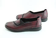 Туфлі жіночі Aras Shoes 4505-BORDO бордові з резинкою, фото 3