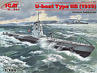 U-Boat Type IIB (1939) германская подводная лодка. Модель в масштабе 1/144. ICM S009