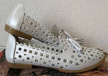 Versace ! Стильні жіночі білі літні шкіряні балетки туфельки в стилі Версаче натуральна шкіра, фото 6