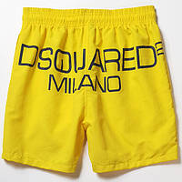 Мужские пляжные шорты (плавки) Dsquared2, разные размеры, цвет желтый