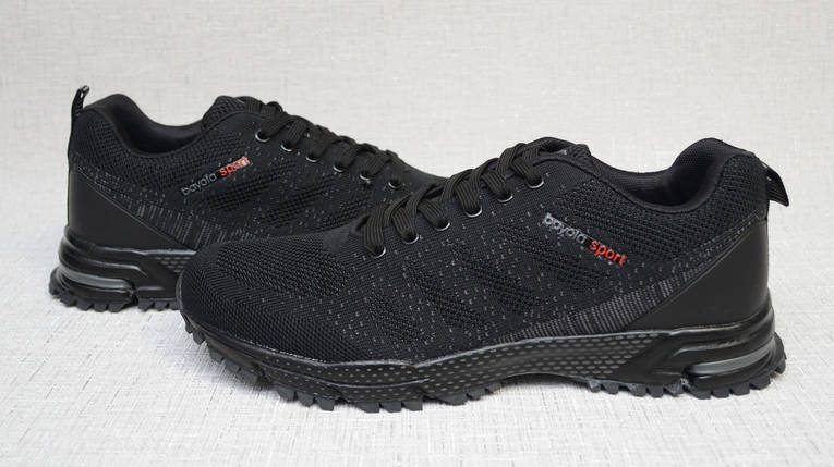 Кросівки з сітки Bayota A201 чорні, фото 2