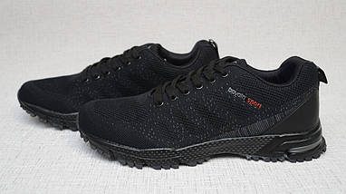 Кросівки з сітки Bayota A201 чорні, фото 2