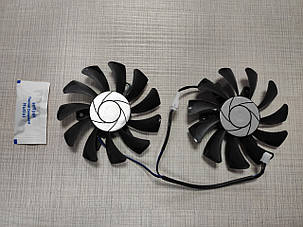 Вентилятор видеокарты ПАРА HA8010H12F-Z 75 мм 2Pin MSI Geforce GTX 1050Ti GTX 1050 Ti 4GT-OC кулер, фото 1