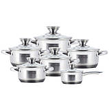 Набір посуду Ofenbach 12 предметів з нержавіючої сталі KM-100001, фото 4
