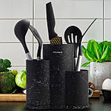 Підставка для ножів та кухонних приналежностей Ofenbach потрійна 23см KM-100207, фото 10