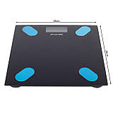 Ваги підлогові електронні Kamille Smart KM-7111 28см Чорний Розумні підлогові ваги Ваги для дому, фото 6