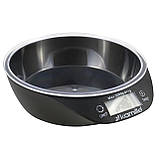 Ваги електронні кухонні Kamille KM-7110 20,5*18,4*6,1см Чорний Ваги з чашею для кухні Кухонні ваги, фото 4