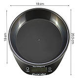 Ваги електронні кухонні Kamille KM-7110 20,5*18,4*6,1см Чорний Ваги з чашею для кухні Кухонні ваги, фото 7