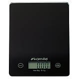 Ваги електронні кухонні Kamille KM-7107 Чорний 20*14,5см Електронні ваги Ваги Ваги для кухні, фото 3
