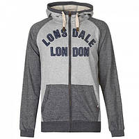 Чоловіча кофта толстовка Lonsdale Marl Zip Up Grey Marl M Оригінал В Наявність!