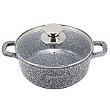 Каструля з кришкою Ofenbach 6.5 л з литого алюмінію з антипригарним покриттям і для індукції і газу KM-100502, фото 2