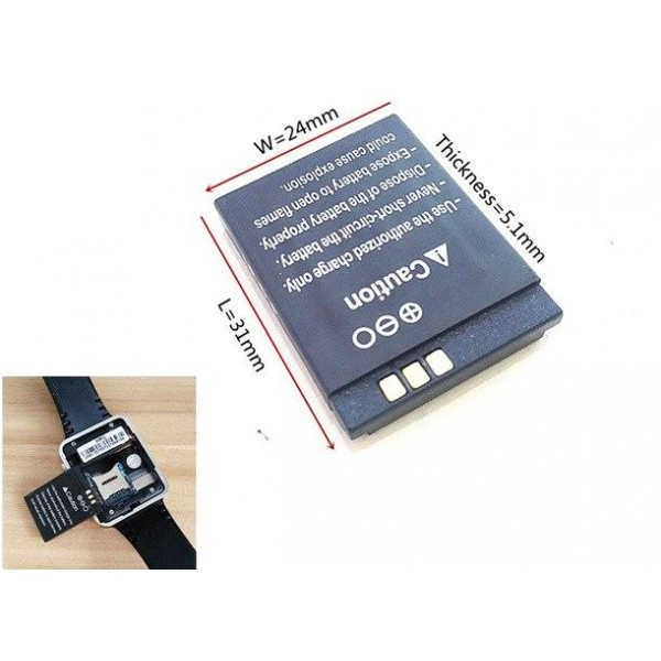 Акумулятор Для Смарт-Годин A1/V8/X6/GT08/DZ09/W8 YX-W9B Lq-S1 (3.7 В, 380Mah) smart watch, фото 1