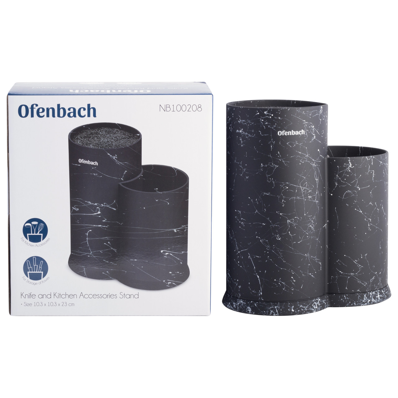 Підставка для ножів Ofenbach KM-100208 22.5 см Підставка для ножів і кухонного приладдя подвійна